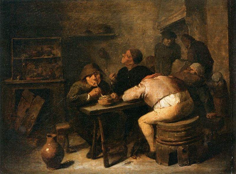 BROUWER, Adriaen Interior of a Smoking Room Norge oil painting art